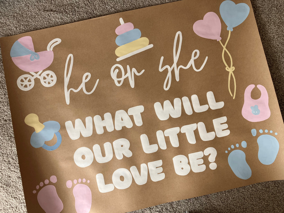 Blue & Pink Baby Shower Banner