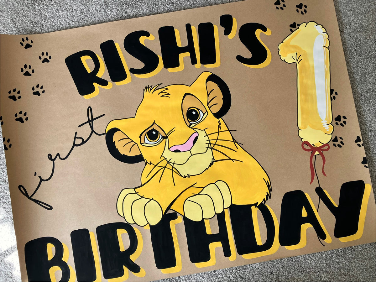 Lion King Birthday Banner
