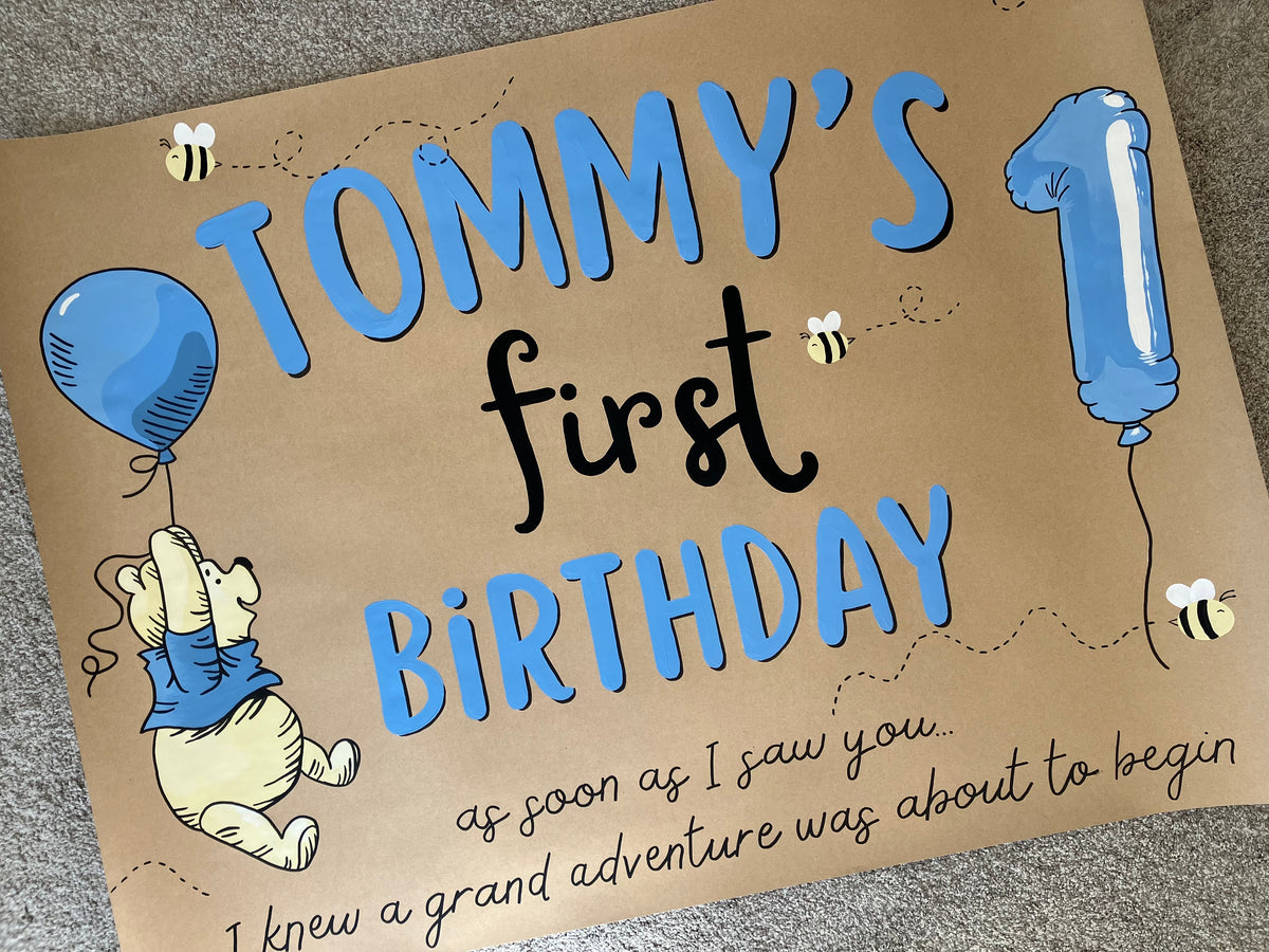 Winnie The Pooh Birthday Banner