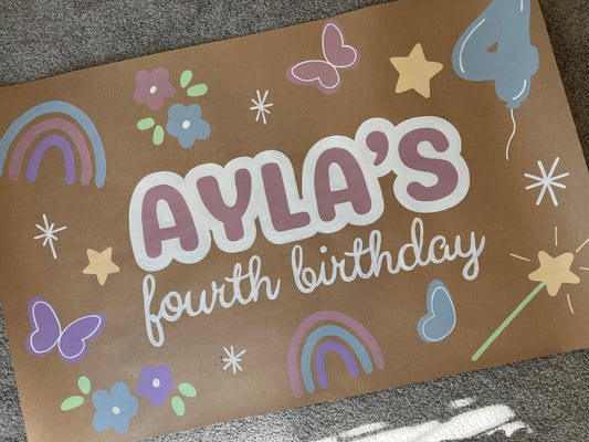 Fairy Birthday Banner