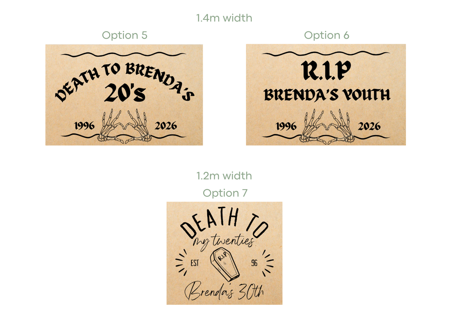 'Death To My' Birthday Banners