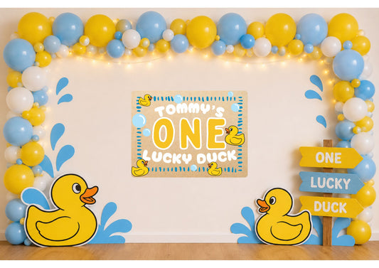 One Lucky Duck Birthday Banners