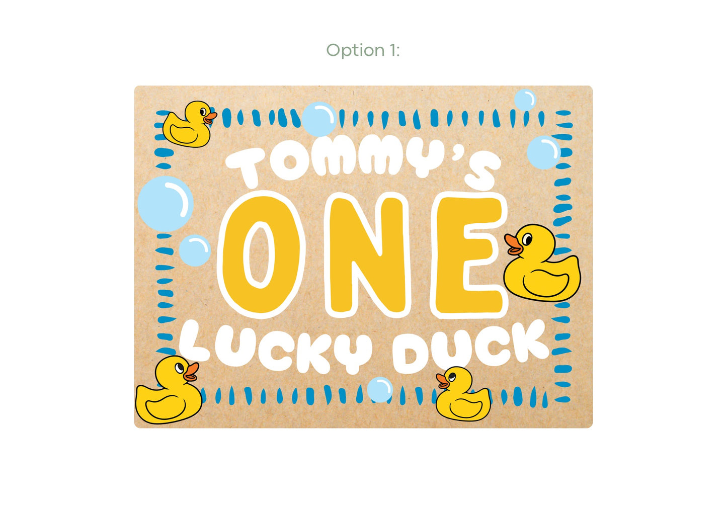 One Lucky Duck Birthday Banners