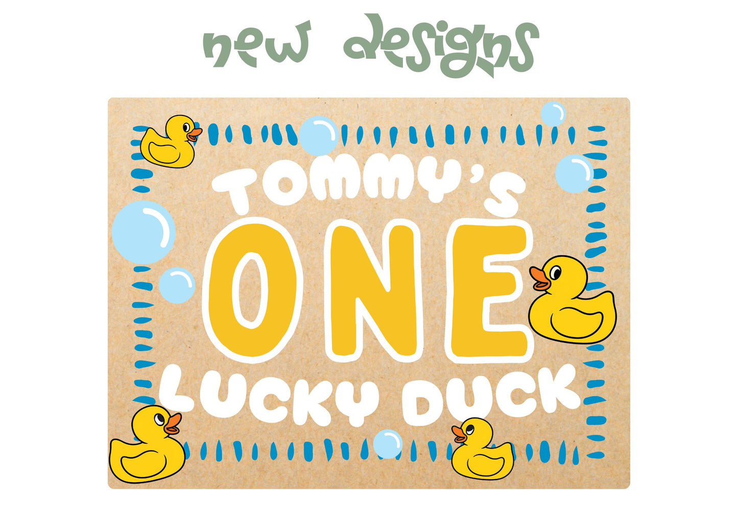 One Lucky Duck Birthday Banners