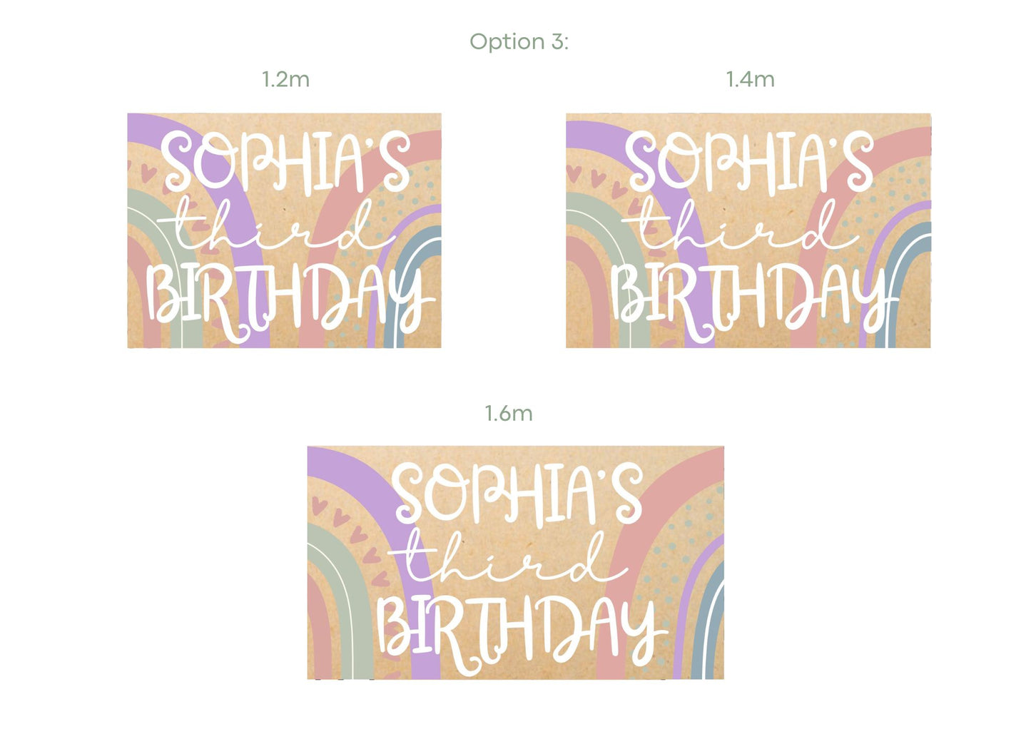 Pastel Rainbow Kids Birthday Banners