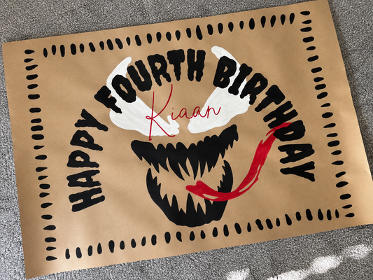 Venom Birthday Banner