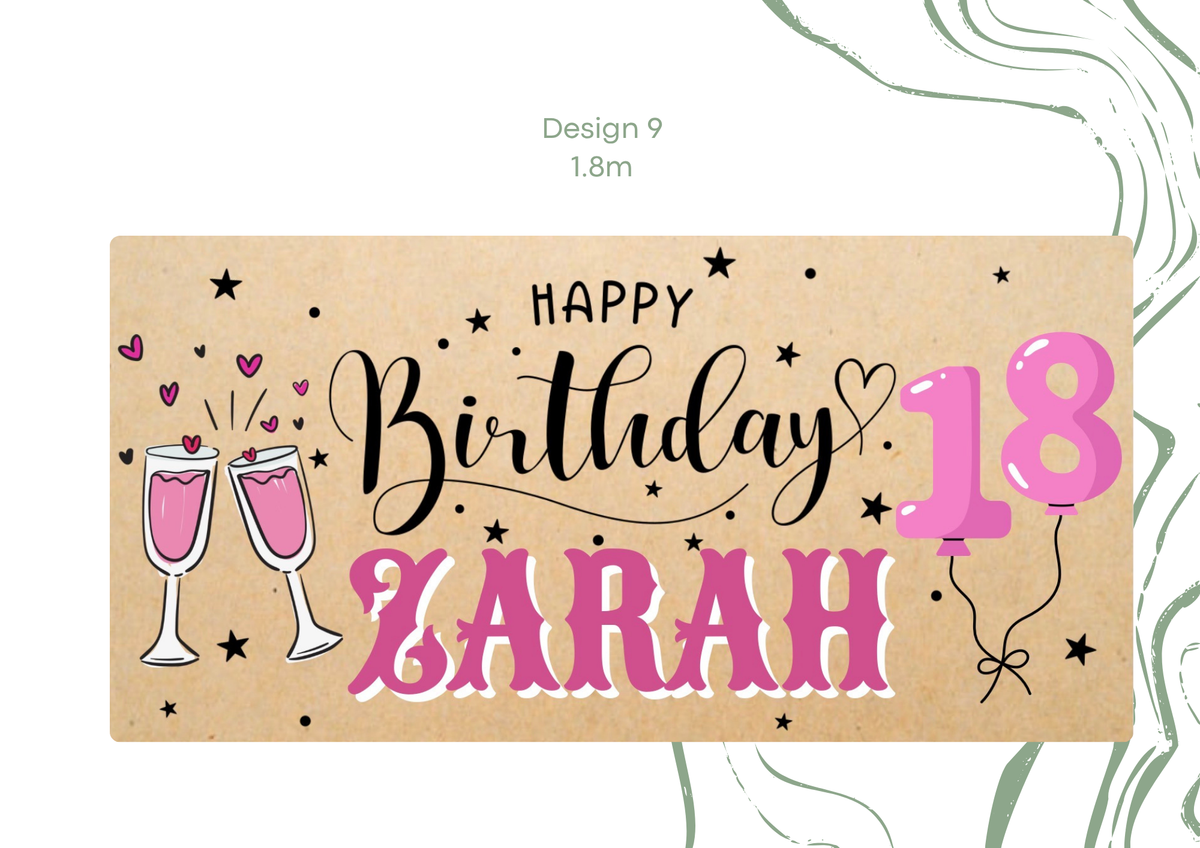 Western Girly Birthday Banner