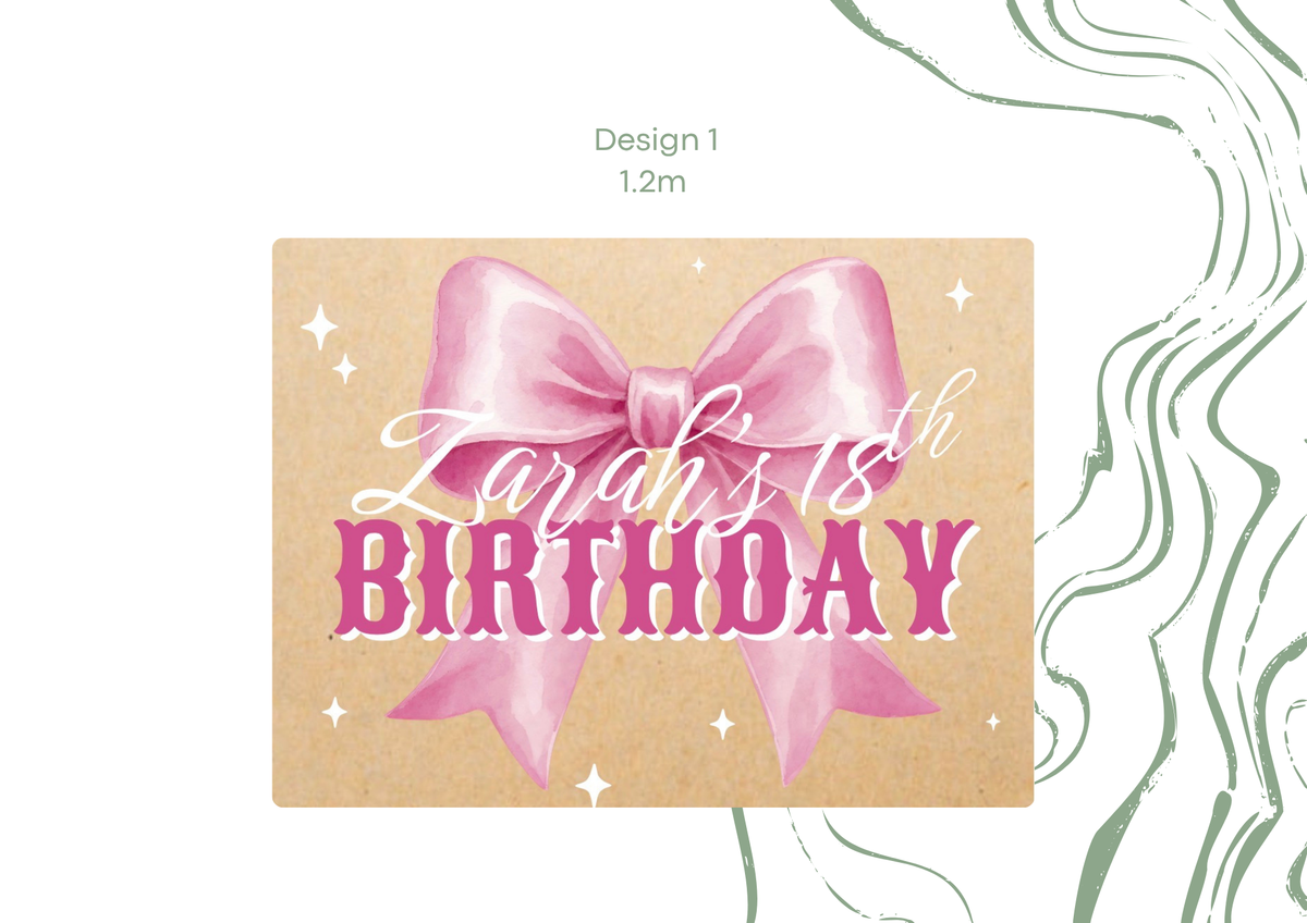 Western Girly Birthday Banner