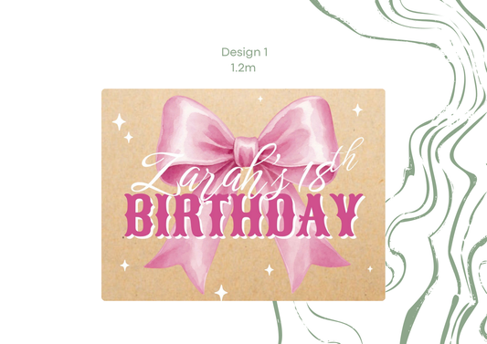 Western Girly Birthday Banner