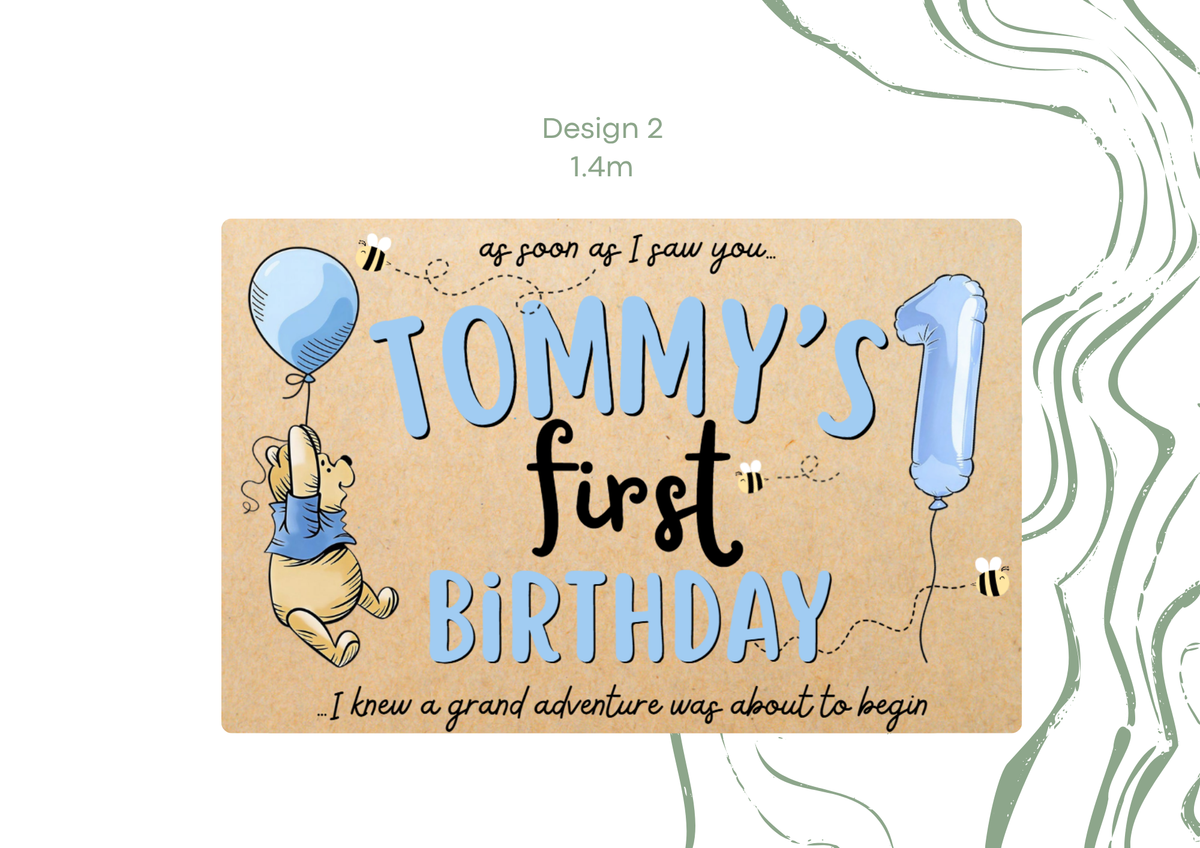 Winnie The Pooh Birthday Banner
