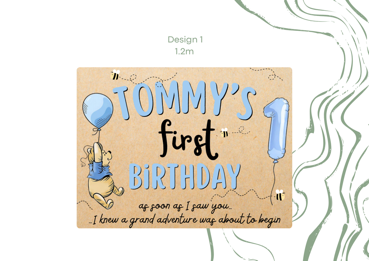 Winnie The Pooh Birthday Banner
