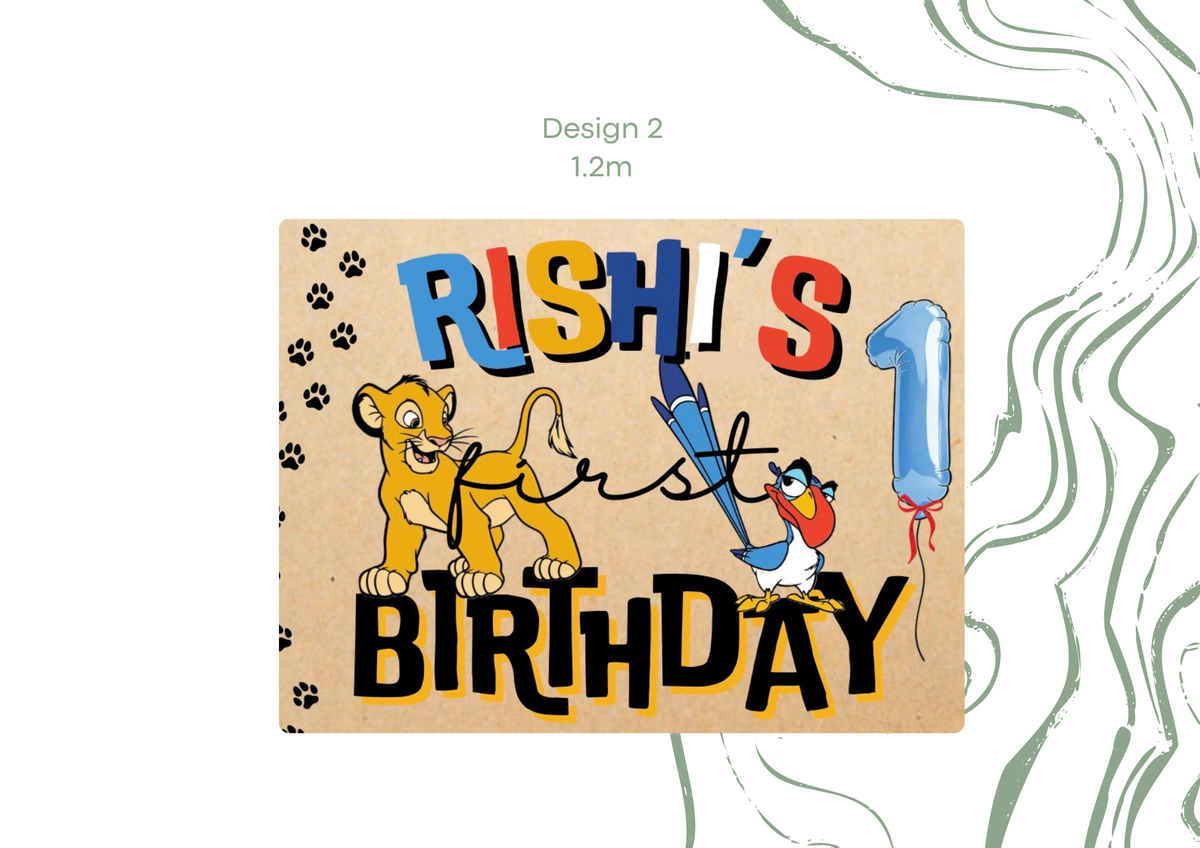 Lion King Birthday Banner