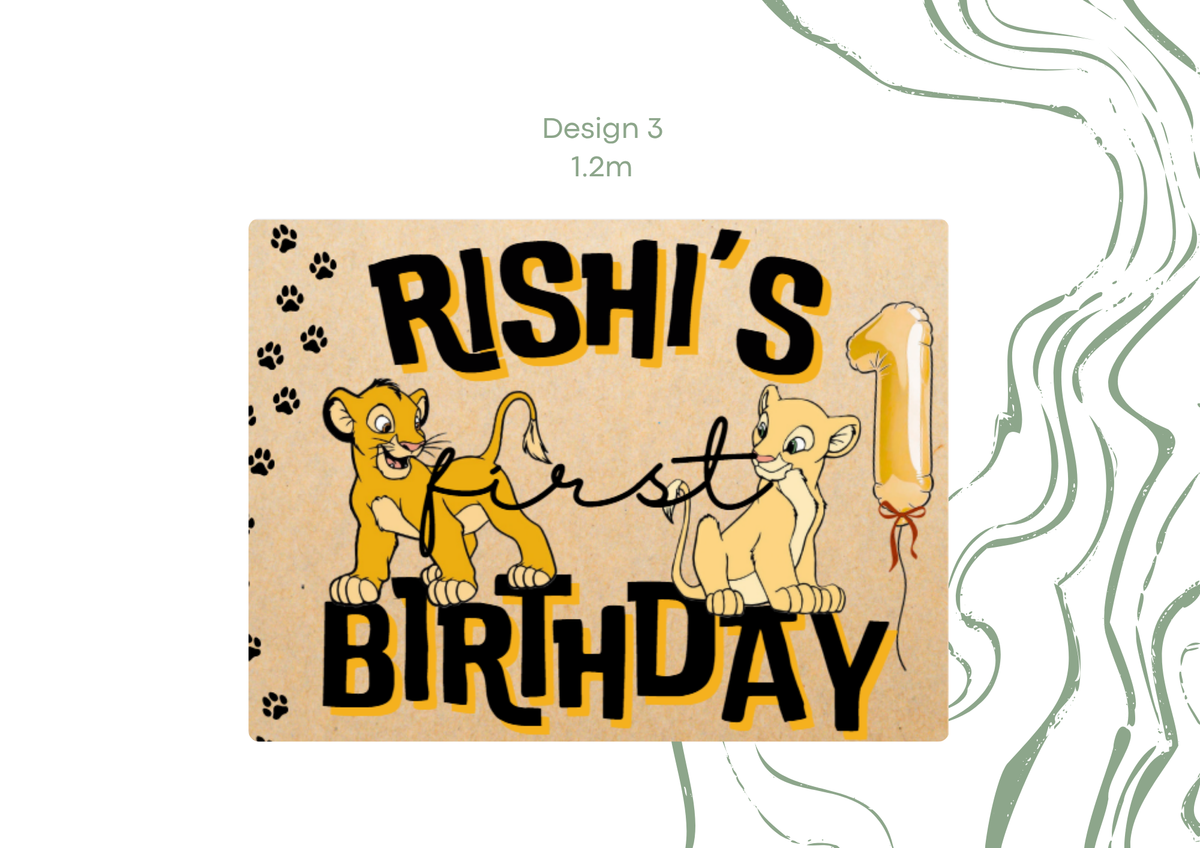 Lion King Birthday Banner