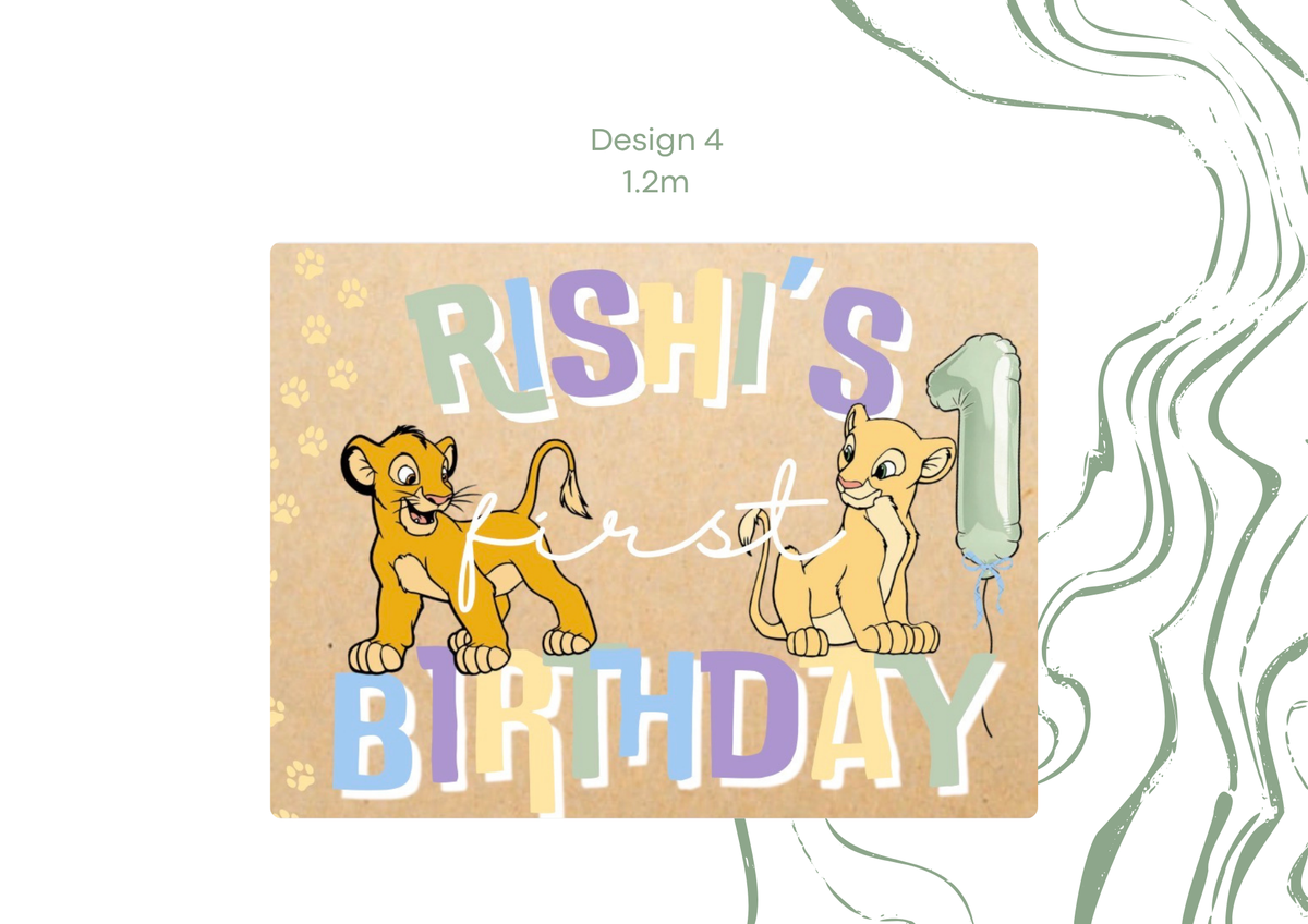 Lion King Birthday Banner