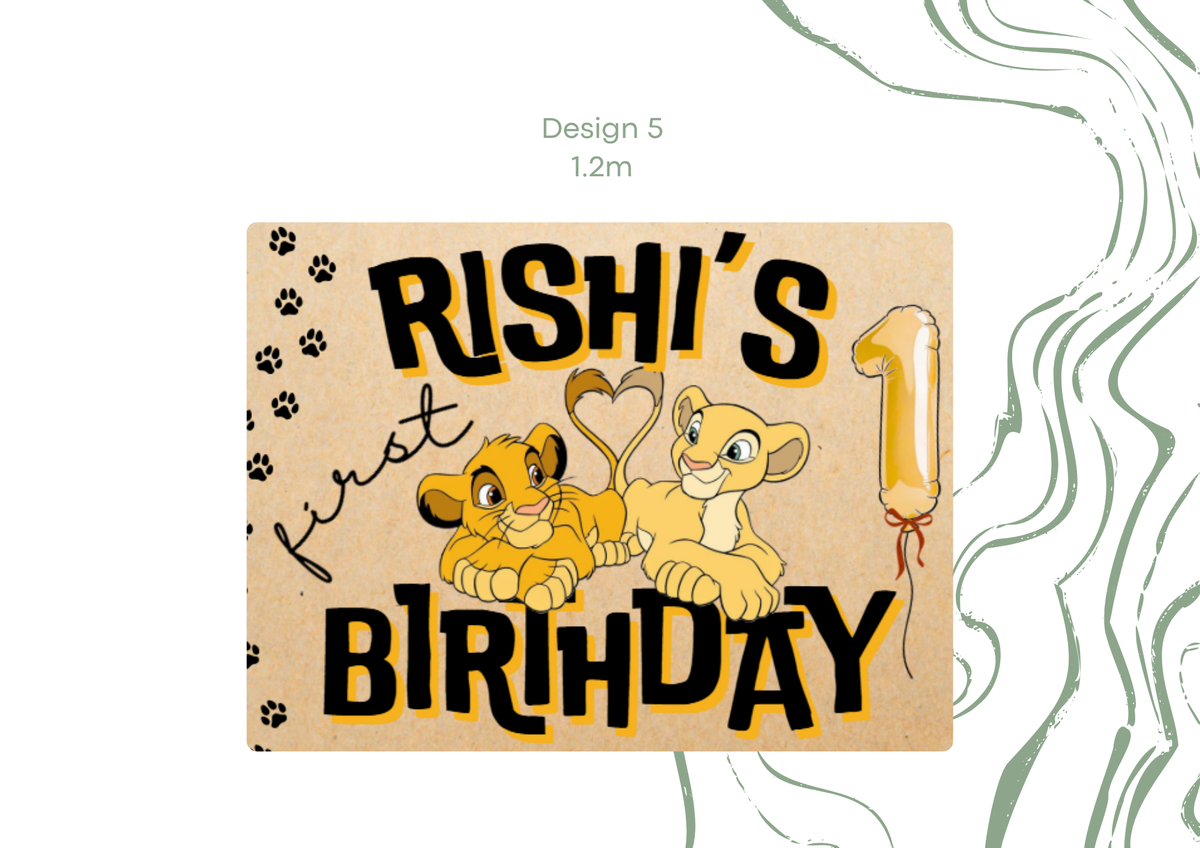 Lion King Birthday Banner