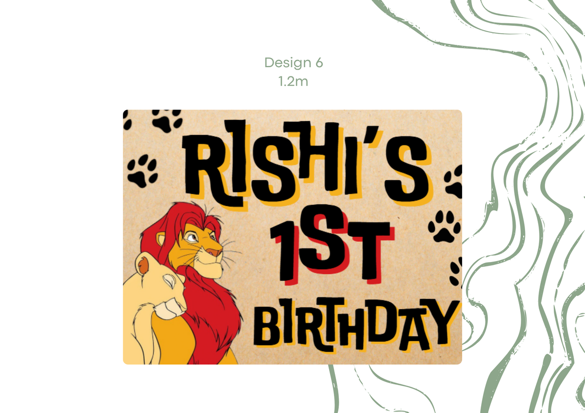 Lion King Birthday Banner