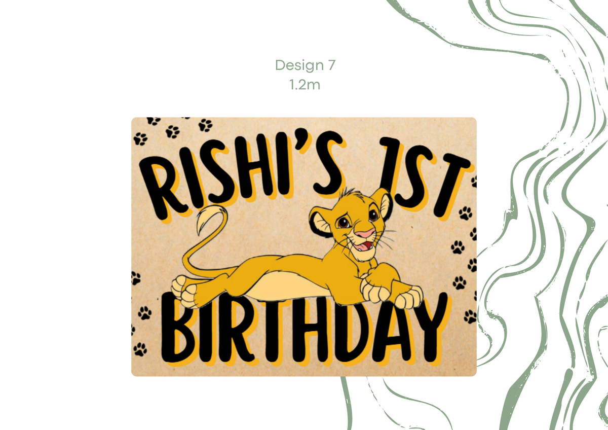 Lion King Birthday Banner