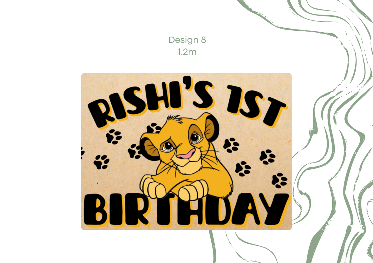 Lion King Birthday Banner