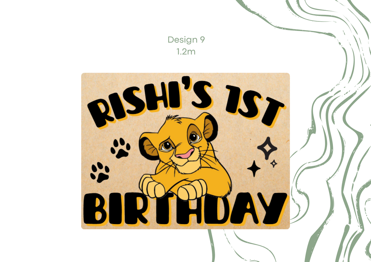 Lion King Birthday Banner