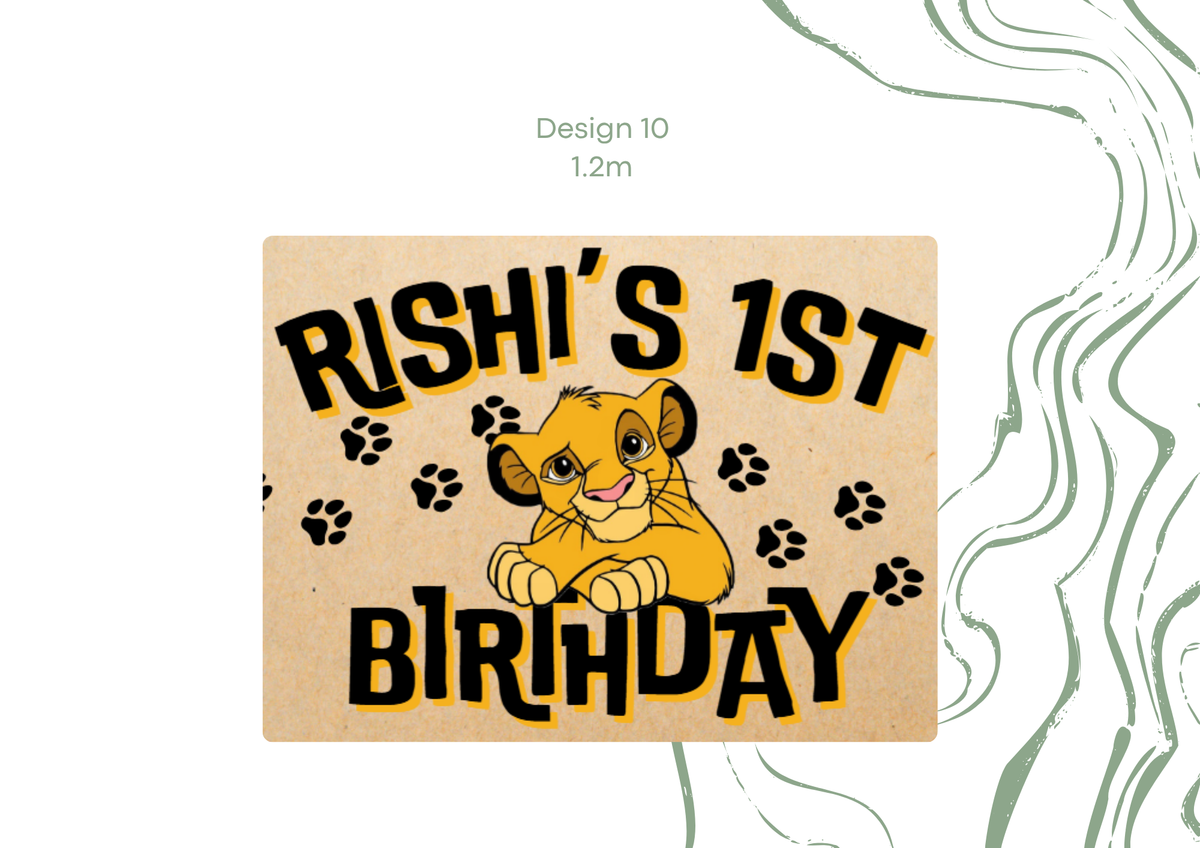Lion King Birthday Banner
