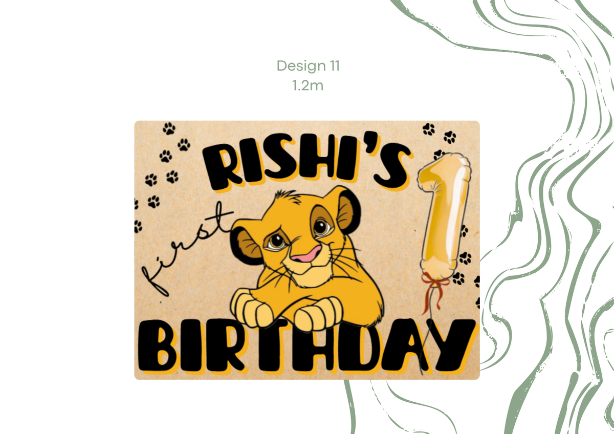 Lion King Birthday Banner