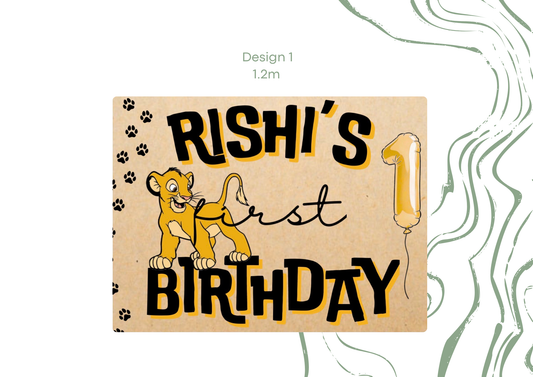 Lion King Birthday Banner