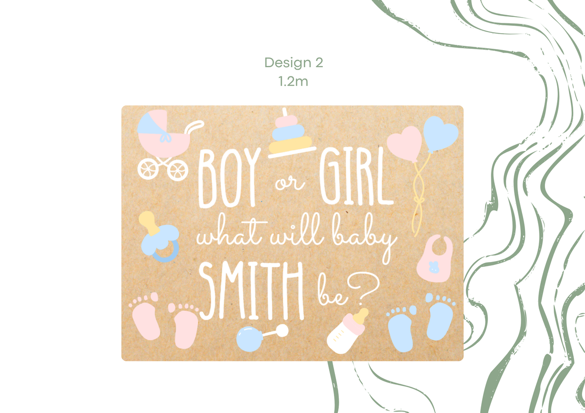 Blue & Pink Baby Shower Banner