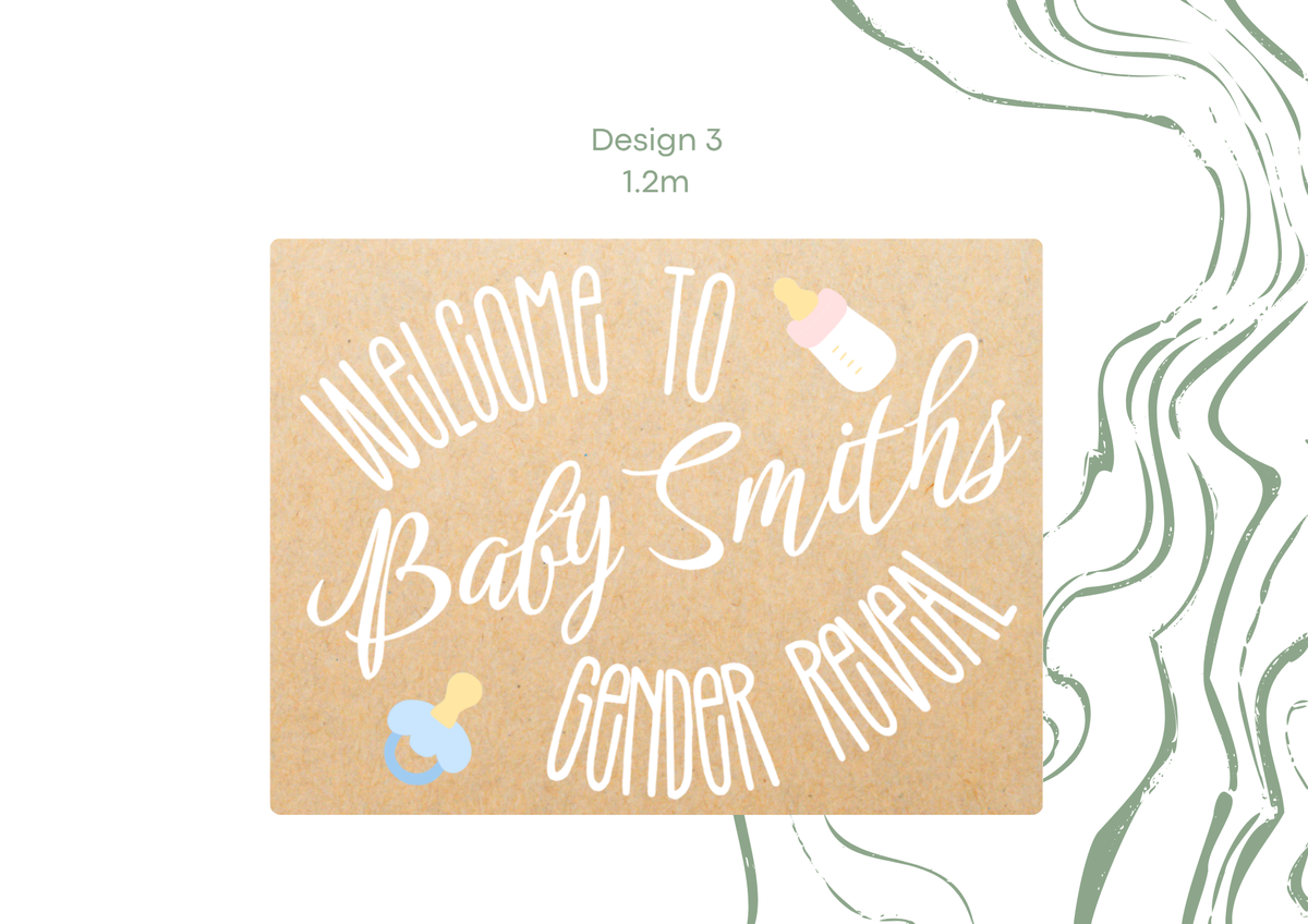 Blue & Pink Baby Shower Banner