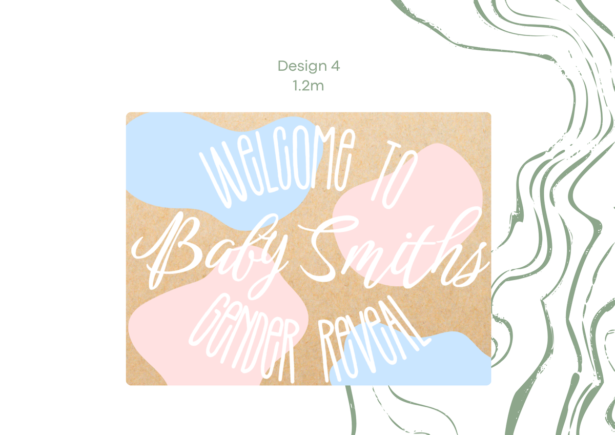 Blue & Pink Baby Shower Banner