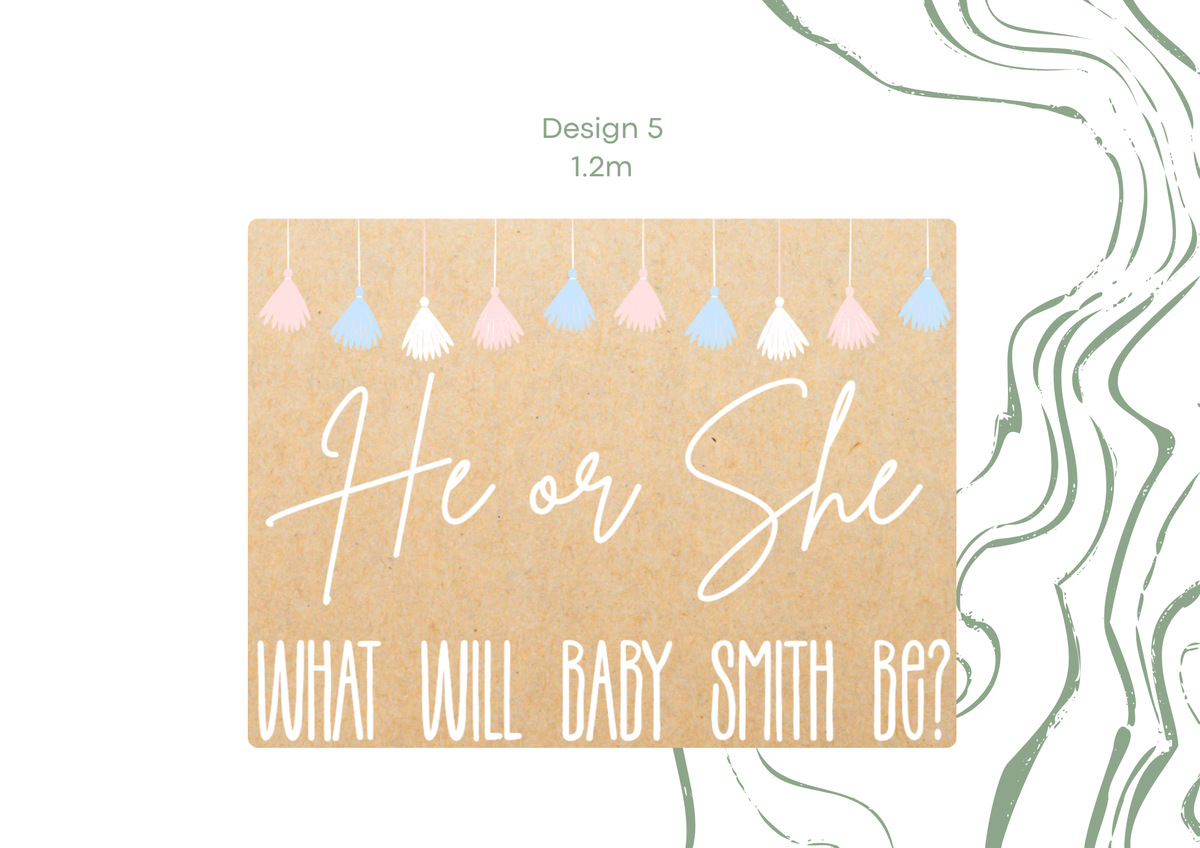 Blue & Pink Baby Shower Banner