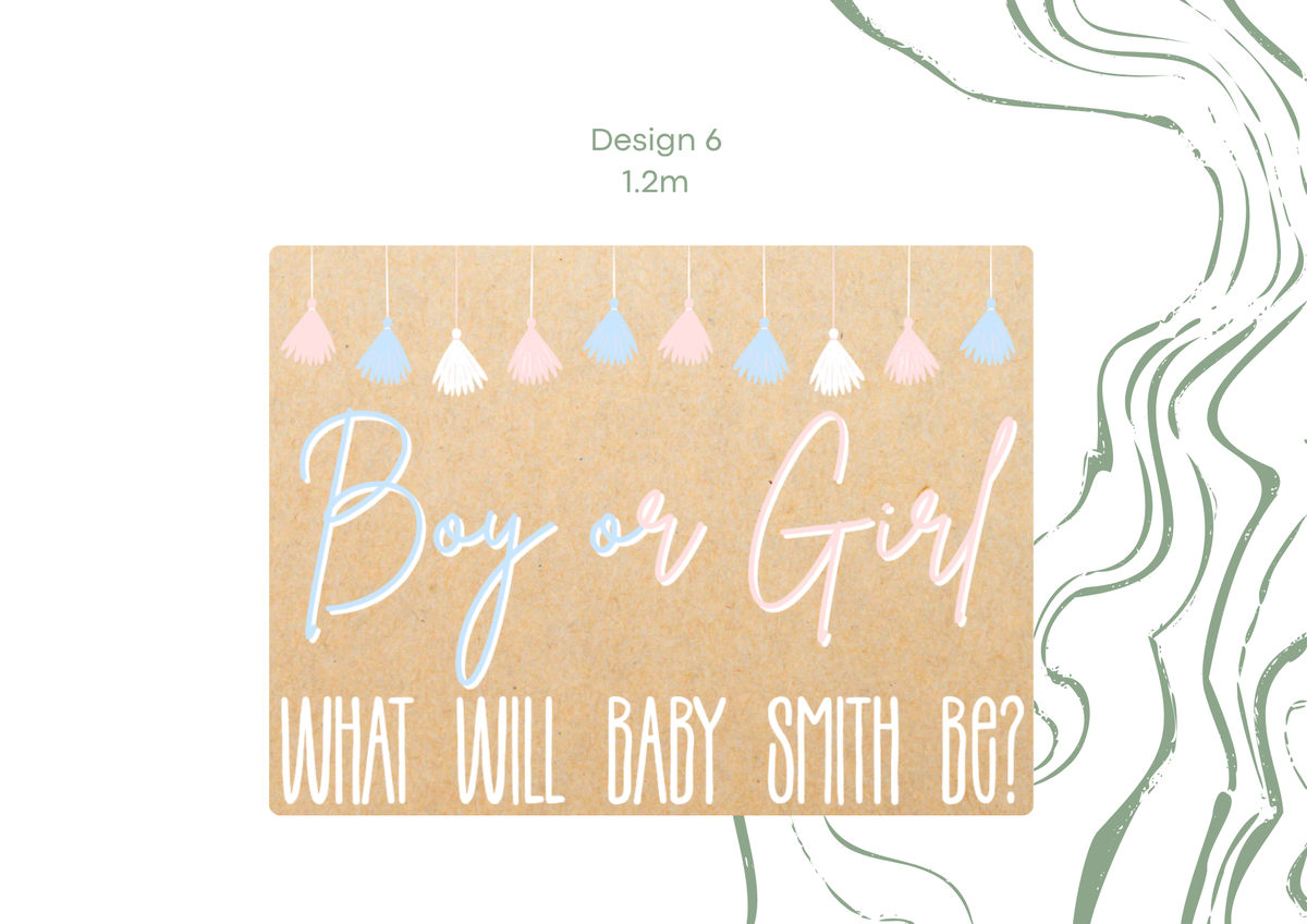 Blue & Pink Baby Shower Banner
