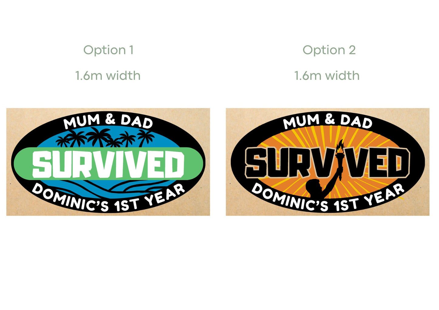 Survivor Kids Birthday Banners