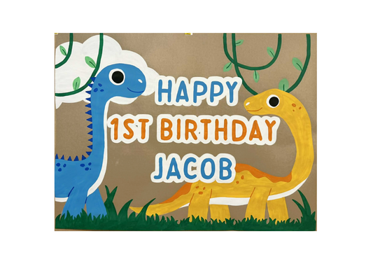 Dinosaur Kids Birthday Banners