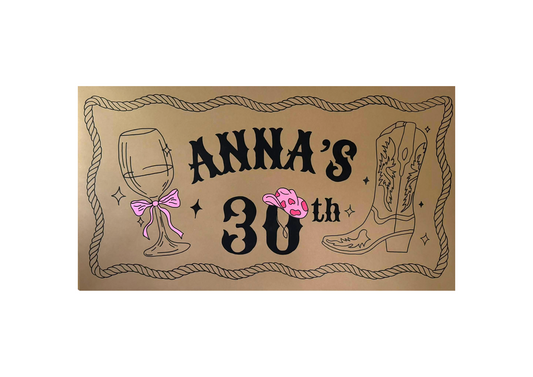 Cowgirl Birthday Banners