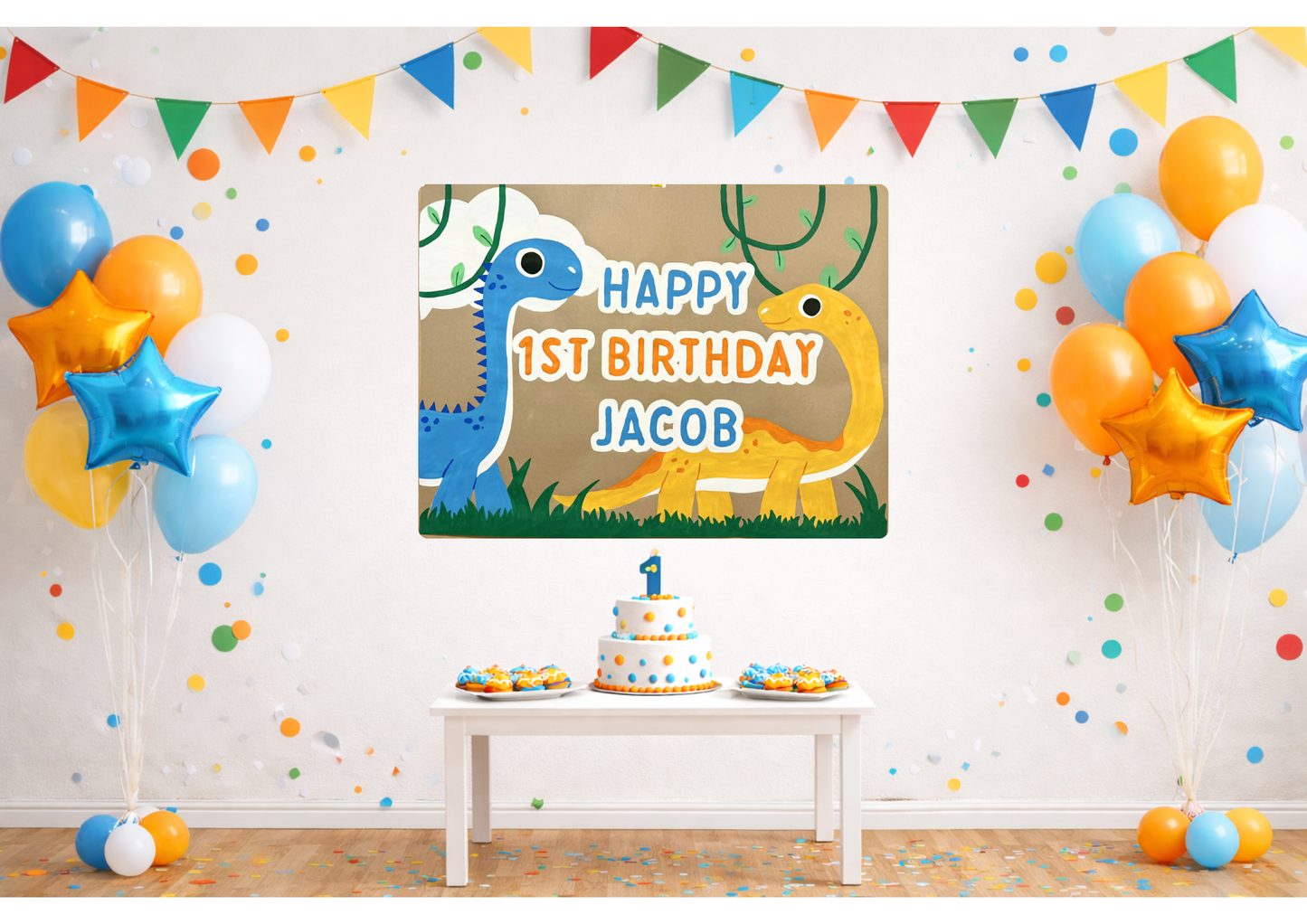 Dinosaur Kids Birthday Banners