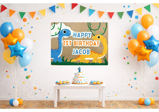 Dinosaur Kids Birthday Banners