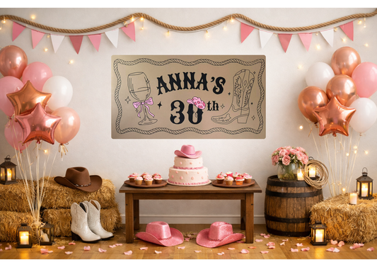 Cowgirl Birthday Banners