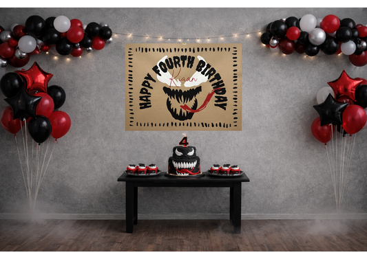Venom Kids Birthday Banners